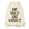 MoonWorks Gym Bag with Saying "Don`t Touch It sonst klatscht