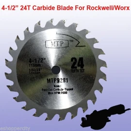 Pack of 3 wood TCT 24T 4-1/2" 4.5 inch Carbride TCT Circular Saw Blade for Rockwell Rk3441k, Worx WX429L RW9281