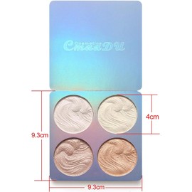 Yaozher Maquillaje ilnador Paleta de ilnadores Polvos brillantes Maquillaje ilnador Facial Illr Paleta de bronceadores Larga duración wK