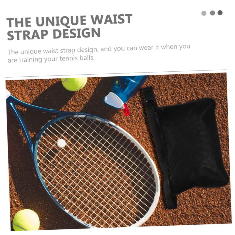 Mipcase 2Pcs Reusable Tennis Ball Waist Bags Durable Mesh Storage