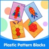 Odoorgames 140 Pcs Translucent Pattern Blocks,Geometric Shapes,Translucent Toys,Light Table Accessories