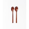 JAJU frequently used lacquered dessert spoon 2P, cherry brown cherry