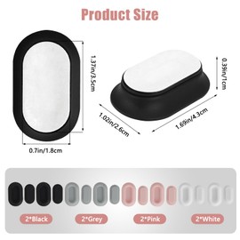 WATUNID 8PCS Magnetic Remote Control Holder Wall Mount, Upgraded Silicone Self-Adhesive Storage Organizer for TV, Fan and Air Conditioner, Suitable Used in Home, Office(Black, White, Gray, Pink)