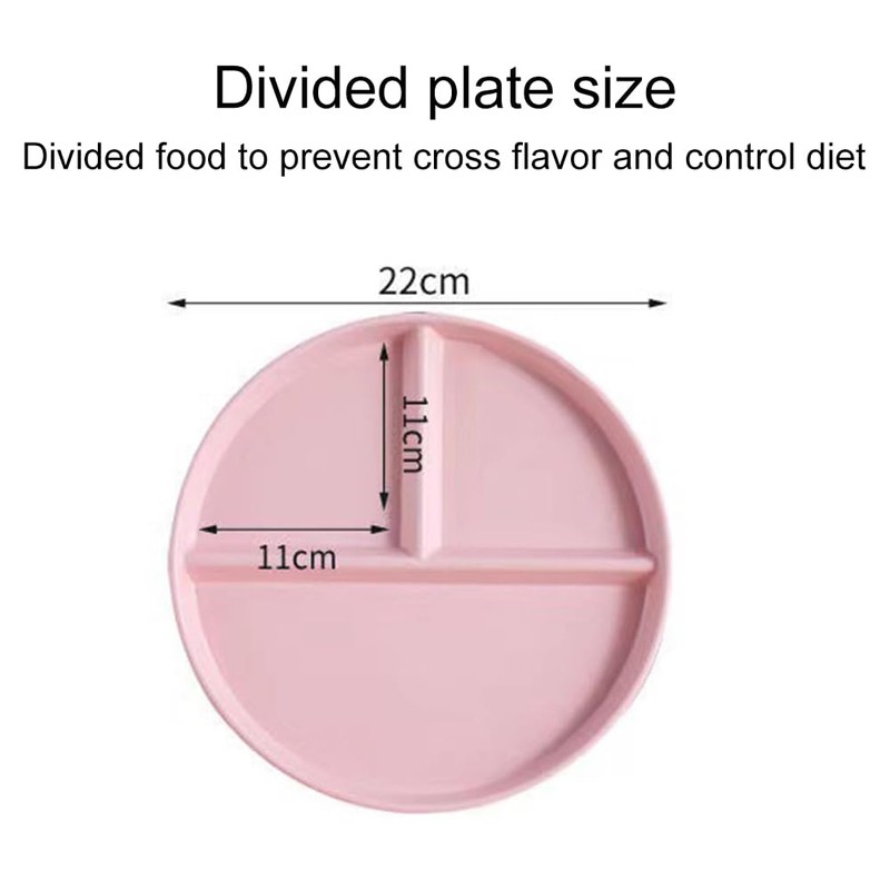 Divided Dinner Plate Sets, 2 Pieces Division Diet Plates with