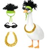 yoostooper Cool Punk Goose Outfit Set, Sunglasses, Gold Chain &