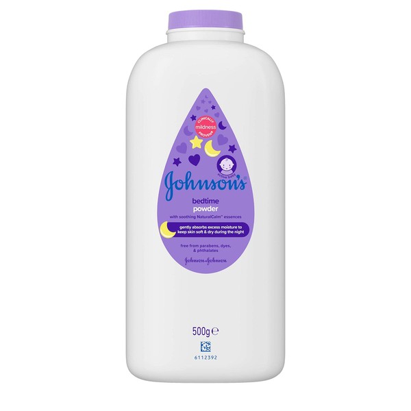 Johnson's Baby Bedtime Powder 500g – Leaves Skin Soft, Dry & Feeling Healthy - Enriched with Soothing Natural Calm Essences