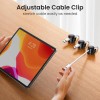 LOTUNY Cable Clips, 8 Pack Cord Organizer [Cable Smooth Adjustable