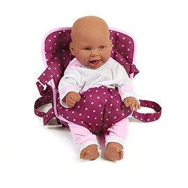 Bayer Chic 2000 Puppentragegurt für Baby-Puppen, Puppentrage, Puppenzubehör, Dots Brombeere, lila, pink