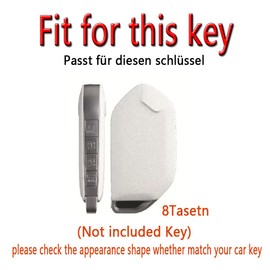 HIBEYO Keyless Car Key Case Fits KIA EV9 Protective Key Case for KIA Sportage R Carnival KX3 Seltos KX5 K5 EV9 Picanto 2024 Key Box with Key Fob 8-Button A Black