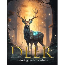Deer coloring book for Adults: Embrace Nature's Tranquility and Explore Your Artistic Side with 30 Intricate Hand-Drawn Deer Illustrations and Serene ... Expression in this Adult Coloring Book.