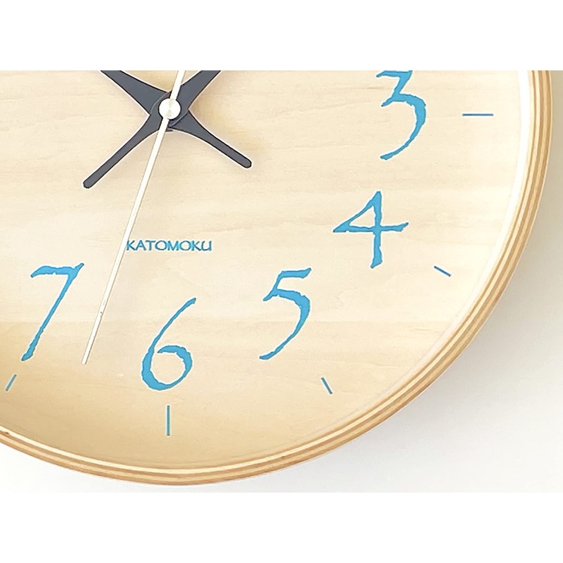 KATOMOKU plywood clock 21 radio clock sweep (continuous second hand)