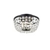 MAKLAINE Contemporary Flush Mount Light, 10 in Round Iron Frame