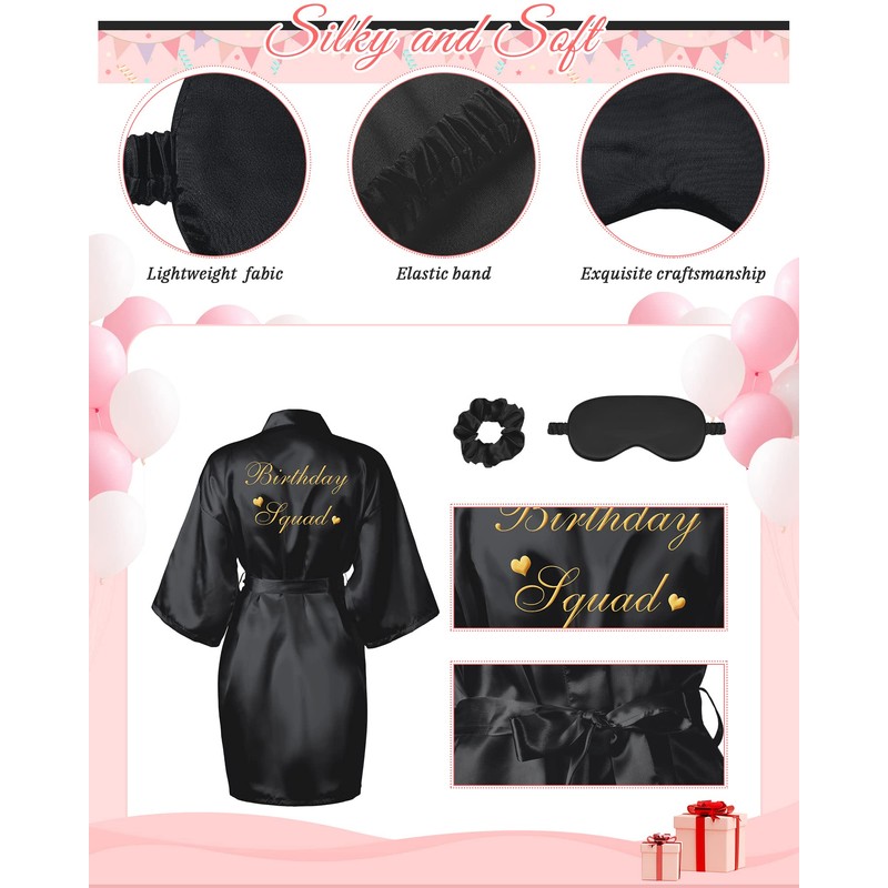 Neer 21 Pcs Women Birthday Party Robe Set Queen Squad