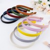 Wecoe 10pcs Leather Headbands Women 0.6 Inch Thin Headbands White