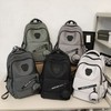 New bag, casual backpack, student bag, 4-color student backpack, backpack, unisex G logo Three-dimensional camel gray/ONE