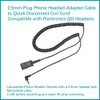 daily headset 2.5mm Quick Disconnect Coil Cable Compatible with Plantronics
