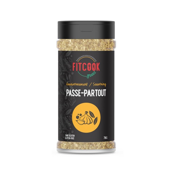 FitCook Foodz Passe-Partout Seasoning, Gluten-Free, Vegan & Keto. Premium All-Purpose