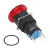25Pcs Button Switch Mushroom Head Self Locking Push Switches with