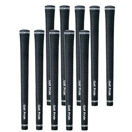 GOLFPRIDE Golf Grips, Tour Velvet Rubber, Back Line, VTM Black M58X (Set of 10) Golf Grips