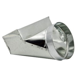 HVAC Premium Round to Oval Elbow Boot | Galvanized Sheet Metal Oval to Round 90-Degree Boot | 8" Oval to Round Elbow Fitting is Compatible with Duct 8"