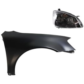 Replacement Headlight Set For 2005-2006 Nissan Altima Passenger Side Lens and Housing Xenon