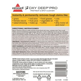 Bissell Oxy Deep Pro No Scent Stain Remover 22 ounce Liquid