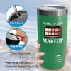 Flairy Land Makeup Artist Tumbler 20oz Green -Wake Up And