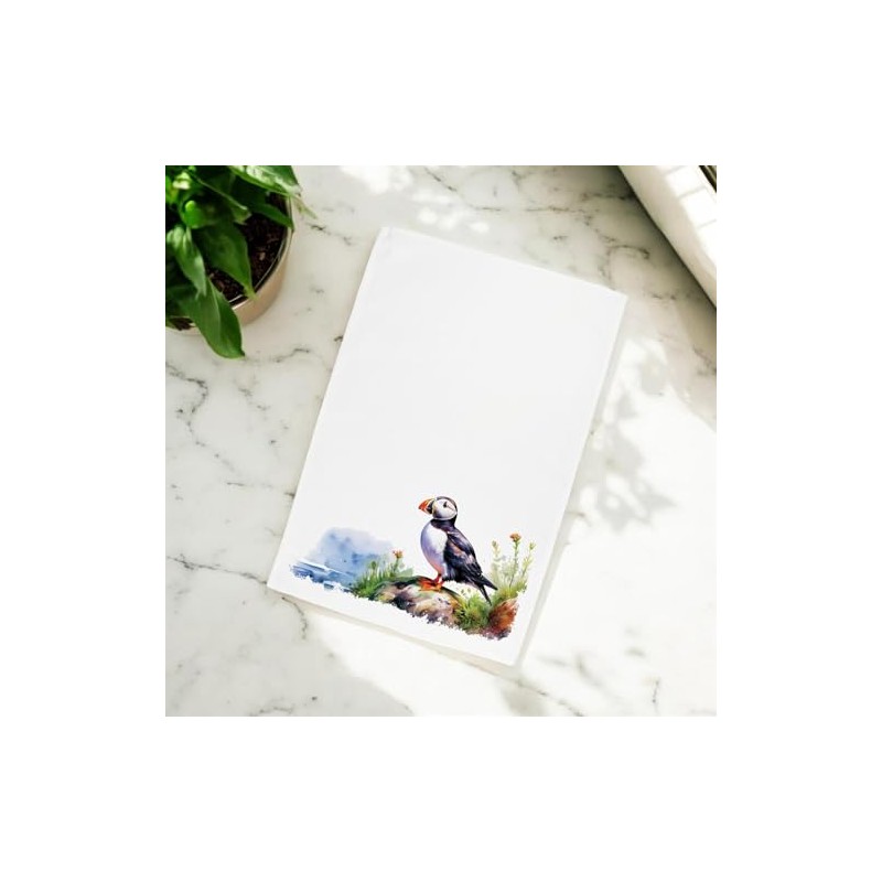 Puffin Tea Towel - Coastal Sea Birds Wildlife Gift for