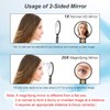 1x 20x Magnifying Travel Mirror, Hand Mirror with Handle -