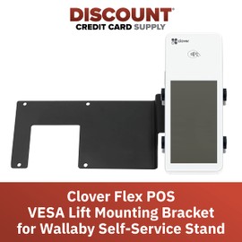DCCStands Clover Flex PIN Pad VESA Lift Mounting Bracket for Wallaby Self-Service Stand, Screw-in Installation, Black