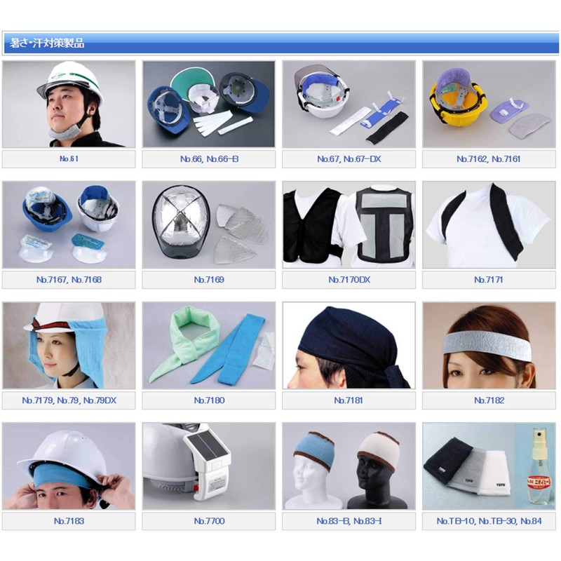 TOYO ヘルメット取付用 汗取りデコパット 青 No.67