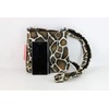 LONI Trendy Animal Print Faux Fur Shoulder/Cross-Body Bag Snow Leopard