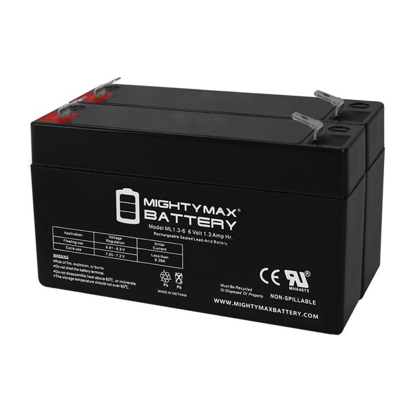 Mighty Max Battery 6v 1.3ah Replacement Battery for Universal Battery ub613k - 2 Pack