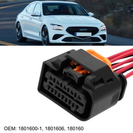 ECSiNG 1 Set 10-Pin Headlight Repair Plug Harness with Terminals 1801600-1 Compatible with Citroen G70