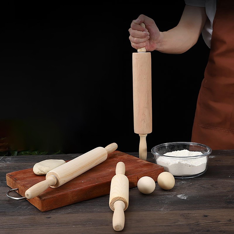 Rolling Pin, 13.8 Inch Wood for Kneading the Dough of