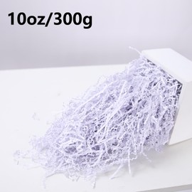 Smilco Crinkle Paper Filler, 10OZ - Ideal for Gift Baskets, Boxes (Christmas, Weddings, Birthdays) - Crinkle Cut & Shredded for Wrapping, Crafts (White)