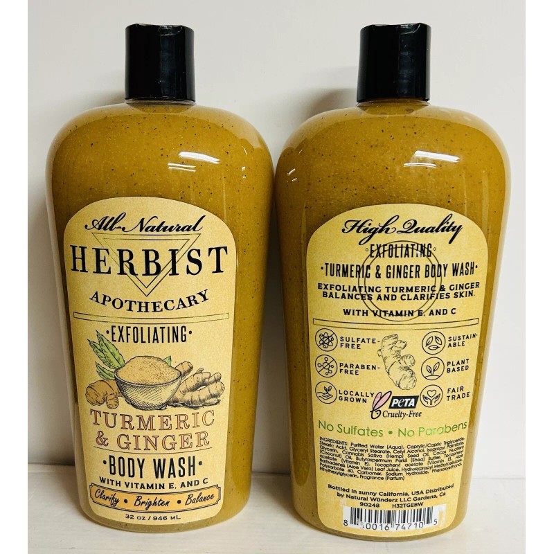 Herbist 2-Pack Herbist ~ Turmeric & Ginger Body Wash with
