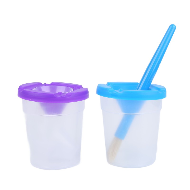 10 Pieces Spill Proof Paint Cups Kids Painting Set with