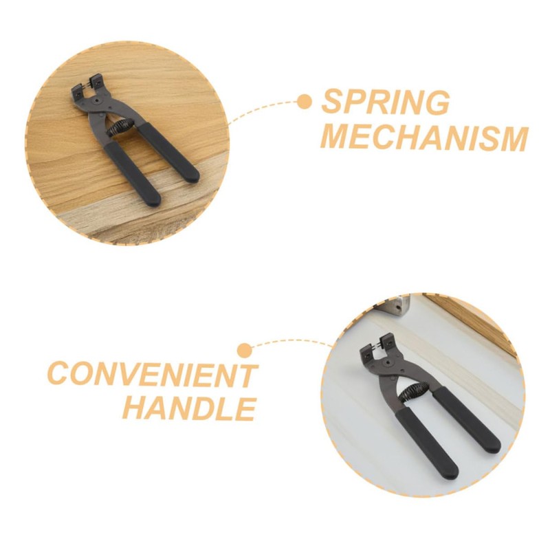 WOONEKY Handheld Leather Hole Punch Tool Ergonomic Carbon Steel Pliers