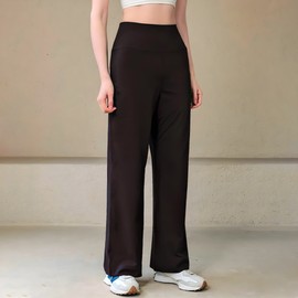 Klavin Women's Straight-Fit Yoga Pants: Pilates & Workout Bottoms Sportswear Black/M