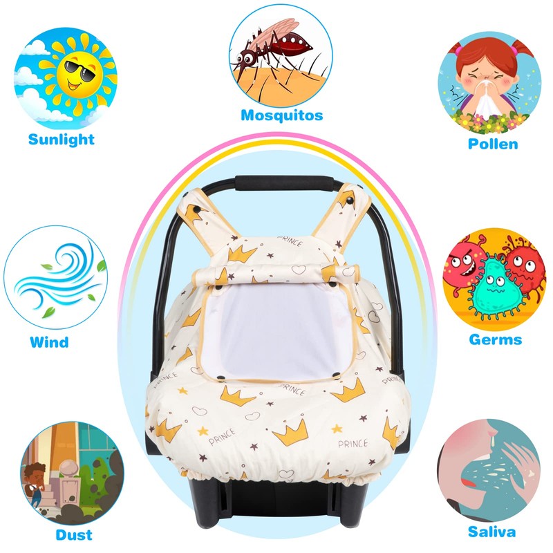 SMTTW Funda de asiento de coche para bebé, ajuste universal,