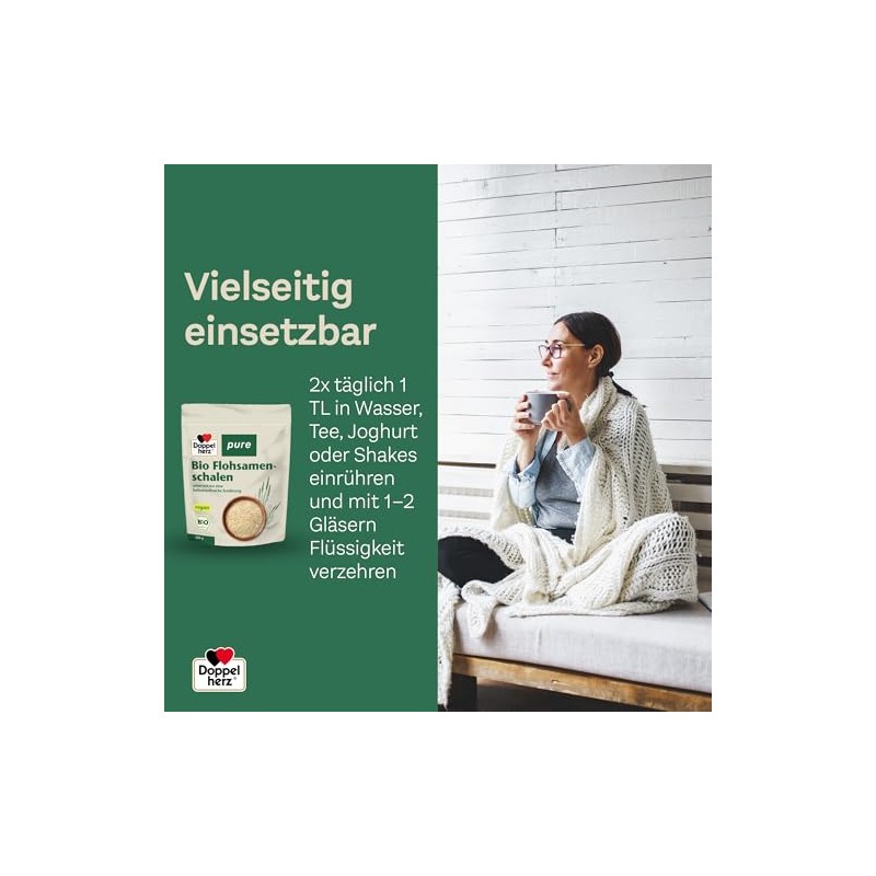 Doppelherz Pure Organic Psyllium Husks | Tasteless - To support