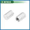 A ABSOPRO Tire Valve Stem Caps, 17mm, Aluminum Alloy, Silver
