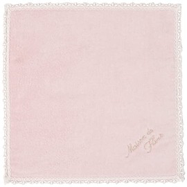 Maison de Fleur 8A23F1R1000 Women's Towel Handkerchief, Lace Towel Handkerchief, Pink