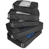 TravelWise Equipaje, Negro -, 1 Small, 2 Medium, 2 Large,