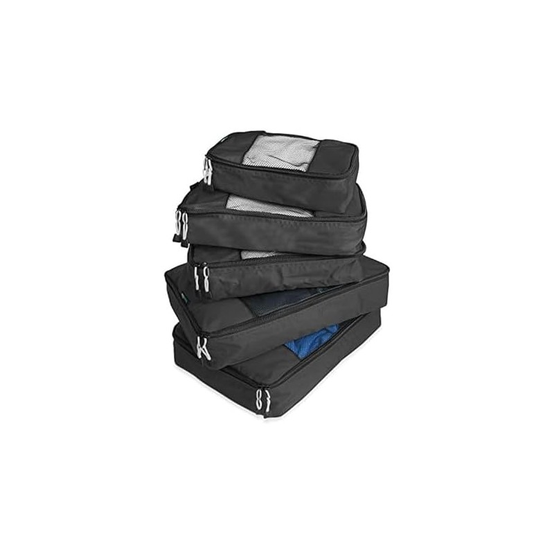 TravelWise Equipaje, Negro -, 1 Small, 2 Medium, 2 Large,
