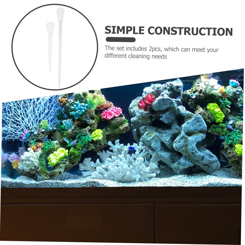 MERRYHAPY 2pcs Multipurpose Aquarium Siphon for Fish Tank Cleaning Water