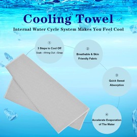 Cooling Towel,Vofler 4 Pack Cool Towels Microfiber Chilly Ice Cold Head Band Bandana Neck Wrap (40"x 12") for Athletes Men Women Youth Kids Dogs Yoga Outdoor Golf Running Hiking Sports Camping Travel