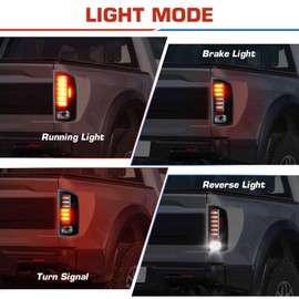 ILONPA For 2002-2006 Dodge Ram 1500 LED Tail Light Assembly, Replaces for Dodge Ram 2500 3500 2003-2006, Rear Brake Lamps Chrome Clear Lens, Only Fit Factory Incandescent Models