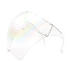 Unique Festival Futuristic Full Face Shield Sunglasses Mirrored Rainbow Lens